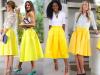 Желтая юбка — с чем носить и как сочетать?