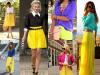 Čo nosiť so žltou sukňou?